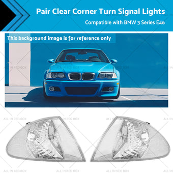compare product Pair Clear Corner Turn Signal Lights Suitable for BMW E46 98-01 3 Series