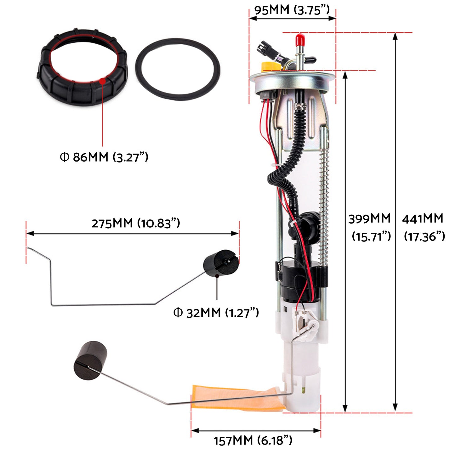 {{ Fuel Pump Assembly&Sender Suitable For Polaris Ranger 500/700/800 08-13 2204306 }} - Buy Car Parts Online at {{ Kaka Auto Parts }}.