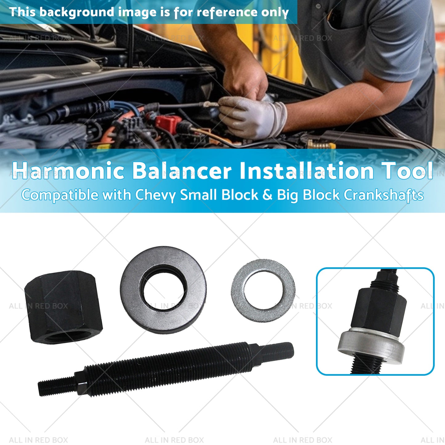 {{ Auto Harmonic Balancer Installation Tool Suitable for Chevy SBC BBC For 66515 }} - Buy Car Parts Online at {{ Kaka Auto Parts }}.