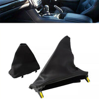 Set Handbrake  and  T-Bar Boot Cover Black Leather for Ford Falcon FG FG-X 2008~2018