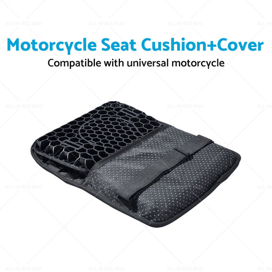 Motorcycle Seat Cushion Comfort Gel Pillow Pad Cover Motorbike Pressure Relief