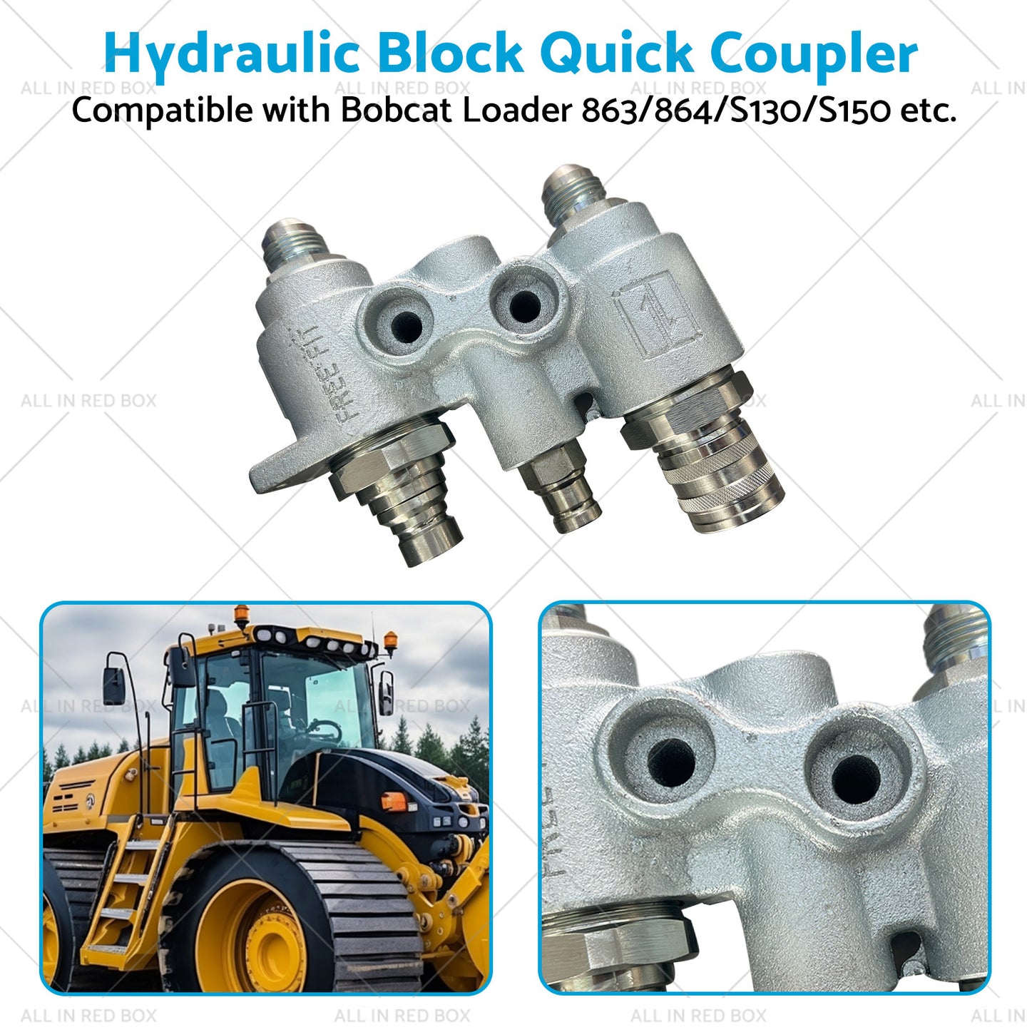 {{ For Bobcat Hydraulic Block Quick Coupler Flat Face FFH Auxillary Valve 6678076 }} - Buy Car Parts Online at {{ Kaka Auto Parts }}.
