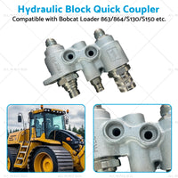 {{ For Bobcat Hydraulic Block Quick Coupler Flat Face FFH Auxillary Valve 6678076 }} - Buy Car Parts Online at {{ Kaka Auto Parts }}.