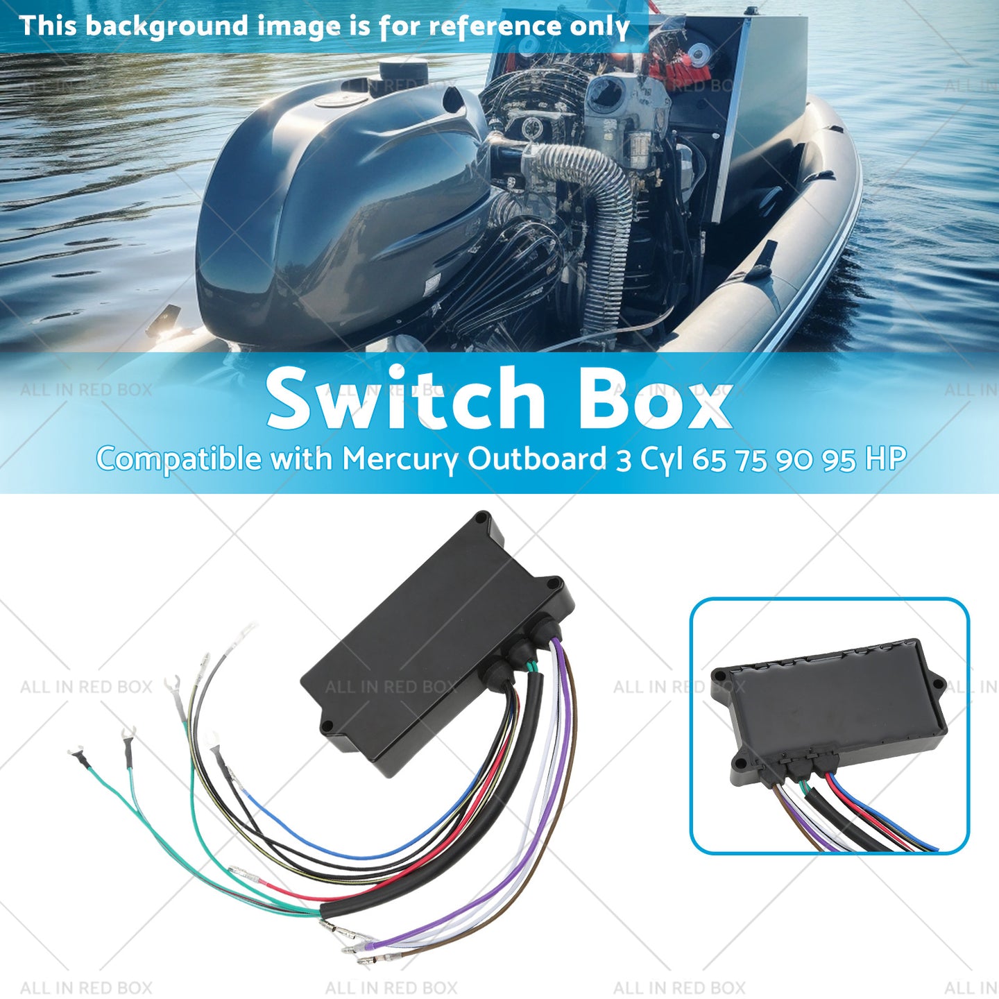 {{ 18495A32 Switch Box Suitable for Mercury Outboard 3 Cyl 65 75 90 95 HP 93-97 }} - Buy Car Parts Online at {{ Kaka Auto Parts }}.