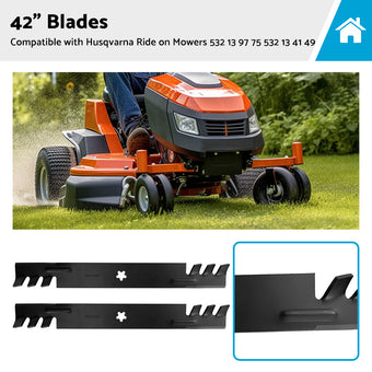 compare product 42inch Blades Suitable For Husqvarna Ride on Mowers 532 13 97 75 532 13 41 49