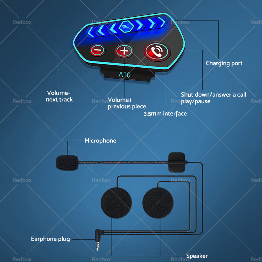{{ Bluetooth-5. 0 Wireless Motorcycle Helmet Headset Intercom Motorbike Headphone }} - Buy Car Parts Online at {{ Kaka Auto Parts }}.