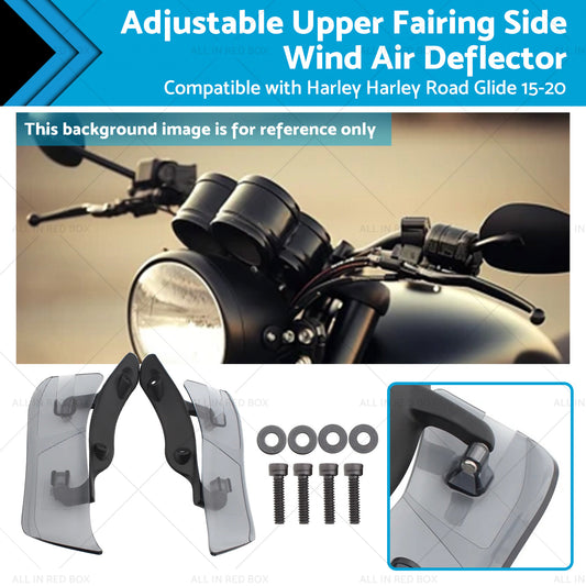 {{ Adjustable Upper Fairing Side Wind Air Deflector Suitable For Harley Road Glide }} - Buy Car Parts Online at {{ Kaka Auto Parts }}.