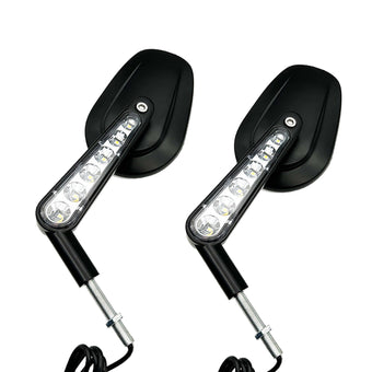 compare product 2x Rear View Mirrors LED Turn Signals Muscle Suitablefor Harley Davidson V-Rod
