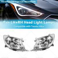 {{ Pair LHRH Head Light Lamps Suitable for Toyota Hilux Ute 2008-2012 2WD 4WD }} - Buy Car Parts Online at {{ Kaka Auto Parts }}.