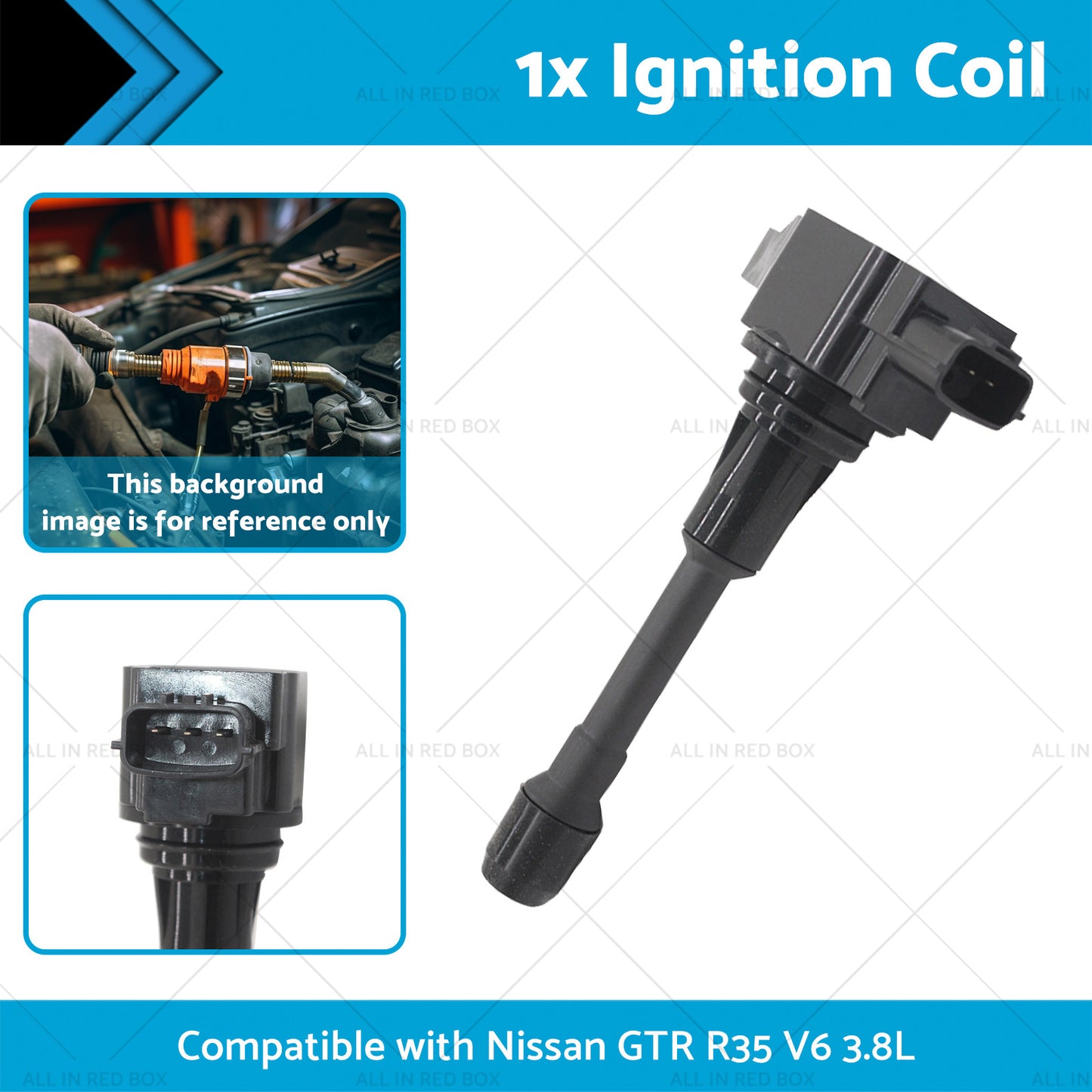 {{ 1x Ignition Coil Suitable for Nissan GTR R35 V6 3. 8L 22448JF00B VR38DETT 08-15 }} - Buy Car Parts Online at {{ Kaka Auto Parts }}.