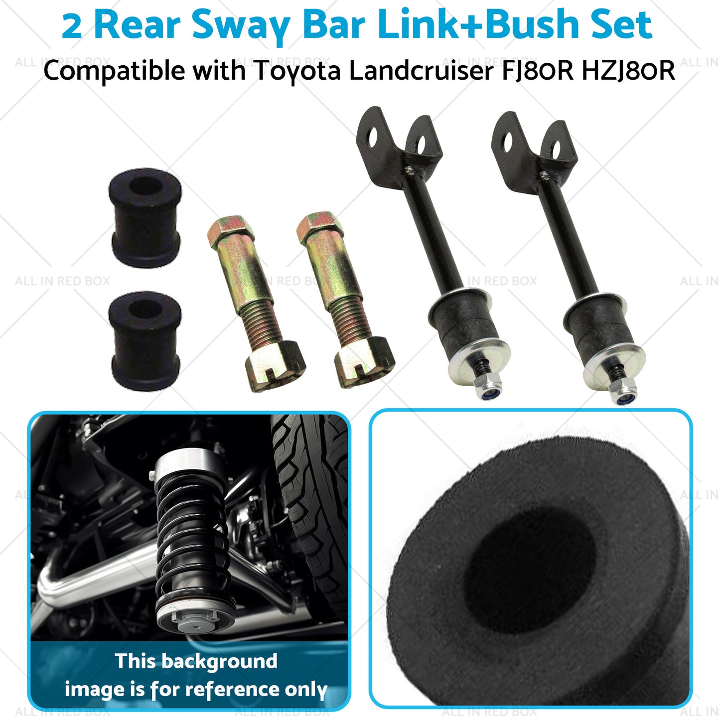 {{ 2 Rear Sway Bar LinkBush Kit Suitablefor Toyota Landcruiser FJ80R HZJ80R HDJ80R }} - Buy Car Parts Online at {{ Kaka Auto Parts }}.