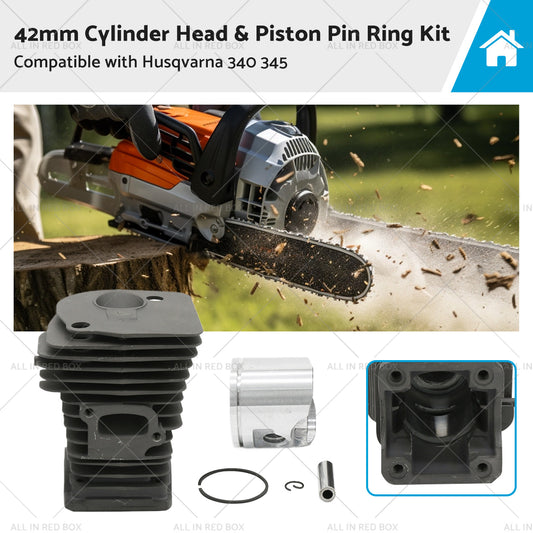 {{ 42mm Cylinder Head  and  Piston Pin Ring Kit Suitable for Husqvarna 345 340 Chainsaw }} - Buy Car Parts Online at {{ Kaka Auto Parts }}.