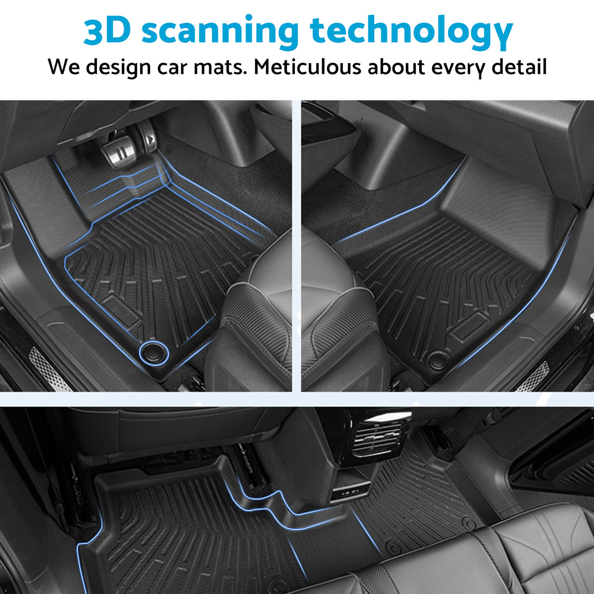 6Pcs Floor Mat Boot Liner Set 3D All-Weather Suitable For Subaru Forester 18-25