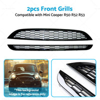 {{ 2PCS Honeycomb Mesh Front Grill Suitable for  Mini Cooper R50 R52 R53 2002-2006 }} - Buy Car Parts Online at {{ Kaka Auto Parts }}.