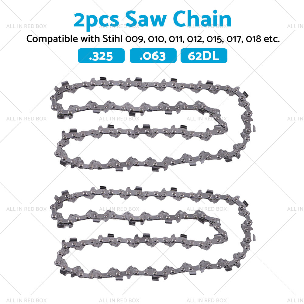{{ 2PCS Pro Chainsaw Chain 62DL 325 063 Semi Chisel Suitable for Stihl MS230C MS250 }} - Buy Car Parts Online at {{ Kaka Auto Parts }}.