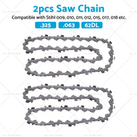 {{ 2PCS Pro Chainsaw Chain 62DL 325 063 Semi Chisel Suitable for Stihl MS230C MS250 }} - Buy Car Parts Online at {{ Kaka Auto Parts }}.