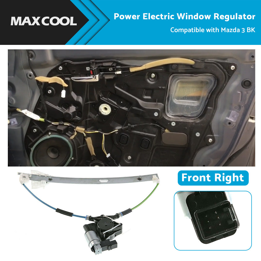 {{ WITH MOTOR Power Electric Window Regulator Front Right Suitable for Mazda 3 BK }} - Buy Car Parts Online at {{ Kaka Auto Parts }}.