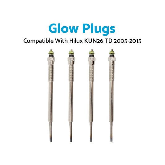 4Pcs Bosch Glow Plugs Suitable for Hilux KUN26 TD 1KD-FTV 3.0L 4cyl 2005-2015
