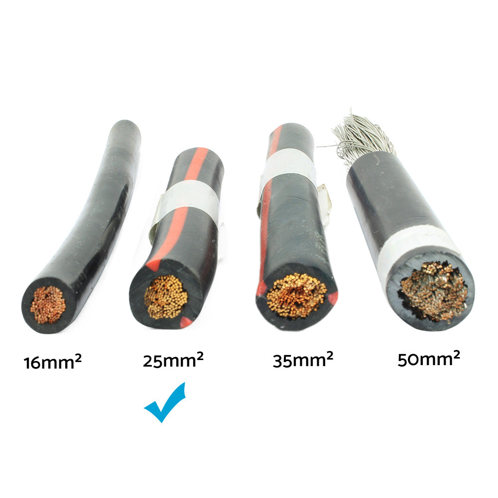 50cm 12V Battery Joiner Connector Lead Suitable For DC Wiring ¡§C 100A Cable With Red & Black Lugs