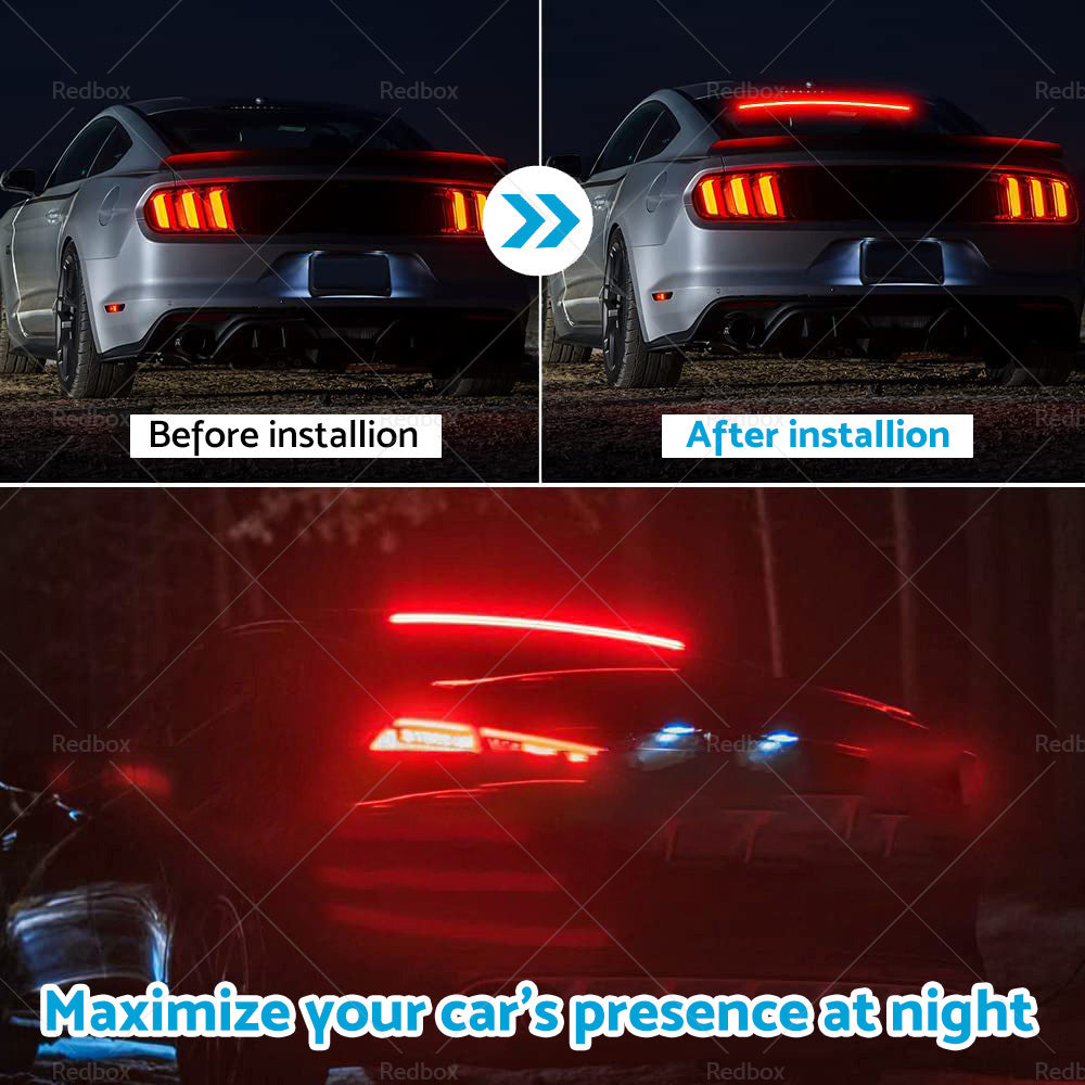 {{ 1M Red LED Car High Mount Third Brake Stop Rear Tail Light Bar Strip Universal }} - Buy Car Parts Online at {{ Kaka Auto Parts }}.