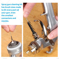 {{ 17PCS Spray Gun Cleaning Brush Kit Suitable For All Types of Spray Gun Systems }} - Buy Car Parts Online at {{ Kaka Auto Parts }}.