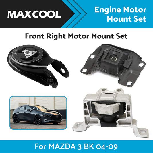 {{ Front Right Rear Engine Motor Transmission Mount Set Suitable for Mazda 3 04-09 }} - Buy Car Parts Online at {{ Kaka Auto Parts }}.