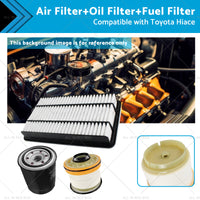 {{ AirOilFuel Filter Kit Suitable for Toyota Hiace 3. 0L Turbo Diesel 3pcs }} - Buy Car Parts Online at {{ Kaka Auto Parts }}.