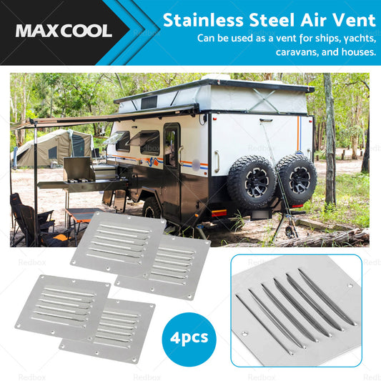 {{ 4PCS Stainless Steel Rectangular Air Vent For Caravan Boat Wall Eave Home }} - Buy Car Parts Online at {{ Kaka Auto Parts }}.