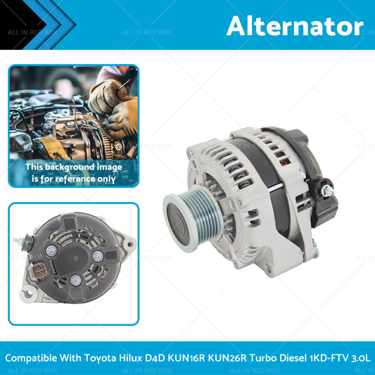 {{ Alternator Suitable For Toyota Hilux D4D KUN16R KUN26R Turbo Diesel 1KD-FTV 3. 0L }} - Buy Car Parts Online at {{ Kaka Auto Parts }}.