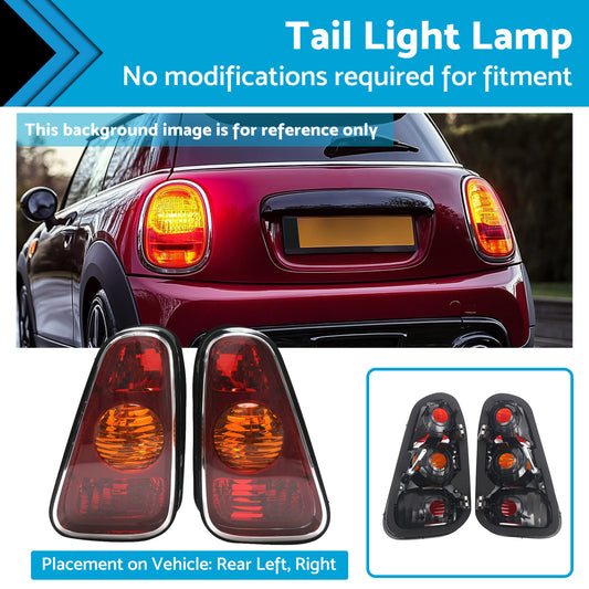 Pair LH+RH Hand Tail Light Lamp Suitable For Mini Cooper Hatch R50 2001-2004