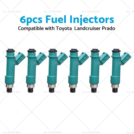 6x Fuel Injectors Suitable For Landcruiser Prado FJ Cruiser Hilux 1GRFE V6 4. 0L