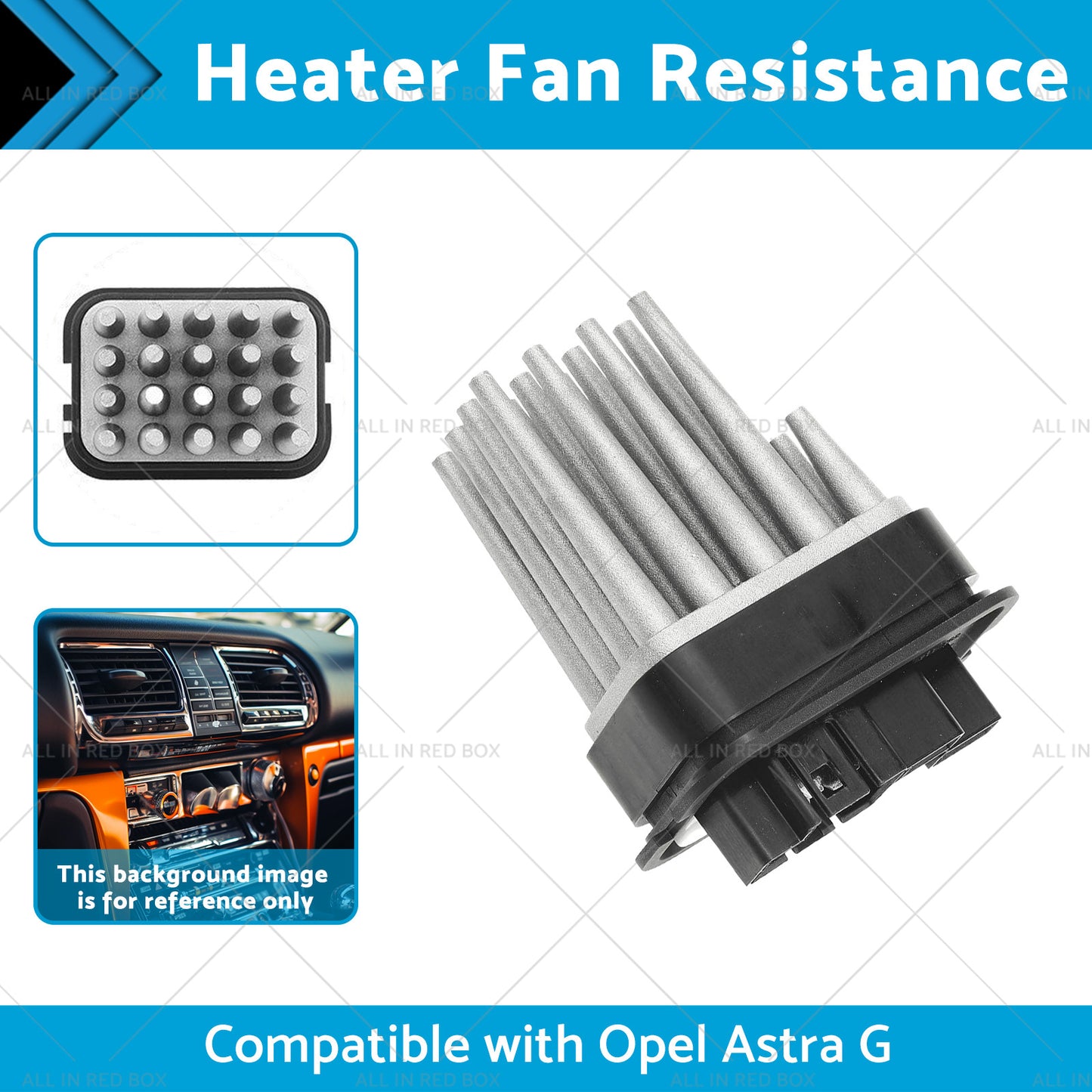 {{ Heater Fan Resistance Suitable for Opel Astra G  98-   or Zafira A  or Zafira B  05 }} - Buy Car Parts Online at {{ Kaka Auto Parts }}.