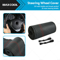 {{ Premium Leather DIY Car Steering Wheel Cover Auto Protection Needle 38cm }} - Buy Car Parts Online at {{ Kaka Auto Parts }}.