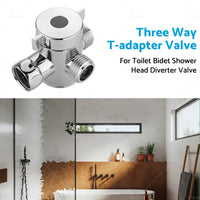 {{ 1 2 in Three Way T-adapter Valve For Toilet Bidet Shower Head Diverter Valve }} - Buy Car Parts Online at {{ Kaka Auto Parts }}.
