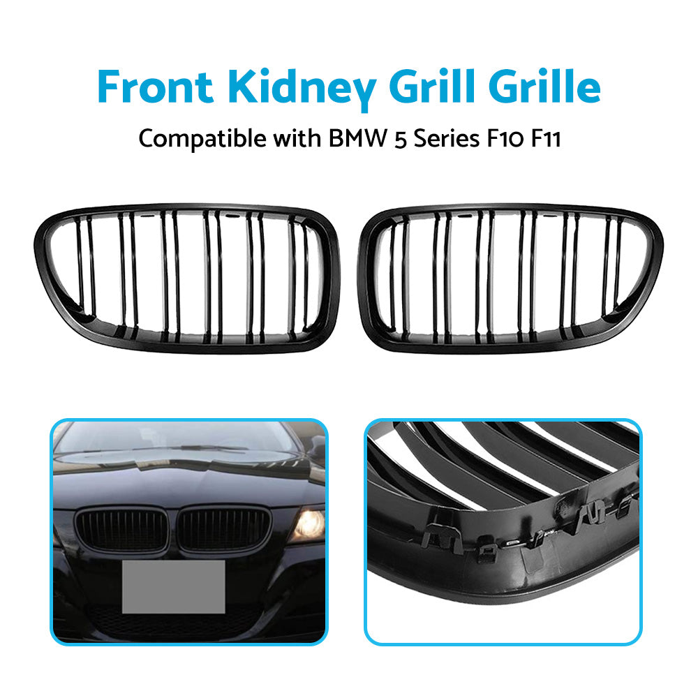 {{ Bumper Bar Grill Grille Bodykit Suitable For BMW 5 Series F10 F11 Gloss Black }} - Buy Car Parts Online at {{ Kaka Auto Parts }}.