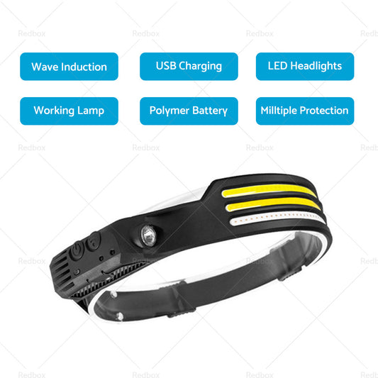 230 Angle LED Headlamp Head Torch Headlight Rechargeable Super Bright