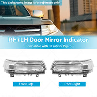 {{ 2pc Wing Door Mirror Indicator Suitable for Mitsubishi Pajero NS-NX RHLH }} - Buy Car Parts Online at {{ Kaka Auto Parts }}.