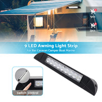 {{ 256mm 12V 9 LED Awning Light Touch Switch Strip Bar Caravan Camper Boat Marine }} - Buy Car Parts Online at {{ Kaka Auto Parts }}.