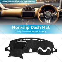 {{ Black Non-Slip Dash Mat Suitable For Nissan JUKE F15 2011-2019 Dashboard Cover }} - Buy Car Parts Online at {{ Kaka Auto Parts }}.