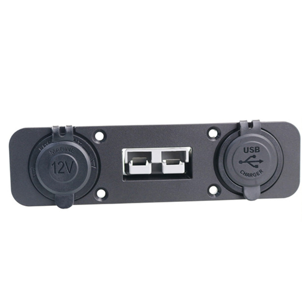 {{ 50 Amp Anderson Plug USB 3. 0 Cigarette Socket Flush Mount Recessed Plate REDARC }} - Buy Car Parts Online at {{ Kaka Auto Parts }}.