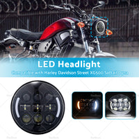 {{ LED Motorcycle Headlight Suitable For Harley Davidson Street XG500 Softail Dyna }} - Buy Car Parts Online at {{ Kaka Auto Parts }}.