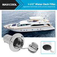 {{ Marine Boat Keyless Water Deck Fill  or  Filler 1-1 or 2 inch  Polished 316 Stainless Steel }} - Buy Car Parts Online at {{ Kaka Auto Parts }}.