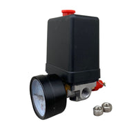 Air Compressor Pressure Switch Manifold Regulator With Safety Valve Suitable For 175PSI ¡§C 4-Port