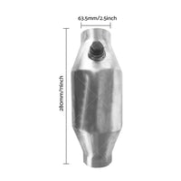 {{ 2. 5 Inch 400 Cell High Flow Performance Catalytic Converter - Metal Core 280mm }} - Buy Car Parts Online at {{ Kaka Auto Parts }}.