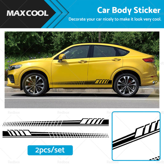 {{ 2pcs set Car Body Stickers Long Stripe Side Skirt Decoration Decals }} - Buy Car Parts Online at {{ Kaka Auto Parts }}.