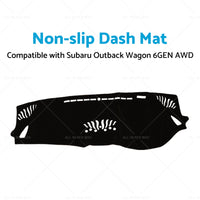 {{ Black Non-Slip Dash Mat Cover Suitable For Subaru Outback Wagon GEN 6 2021-2023 }} - Buy Car Parts Online at {{ Kaka Auto Parts }}.