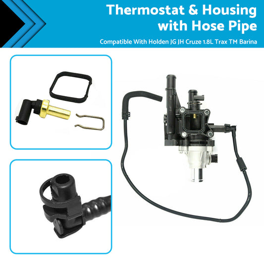 {{ Thermostat  and  Housing with Hose Pipe Suitable For Holden JG JH Cruze 1. 8L Trax TM }} - Buy Car Parts Online at {{ Kaka Auto Parts }}.
