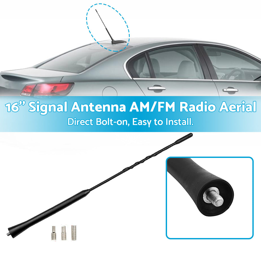 {{ 16'' Signal Antenna AM or FM Radio Aerial Black Suitable For Nissan Navara 2005 on }} - Buy Car Parts Online at {{ Kaka Auto Parts }}.