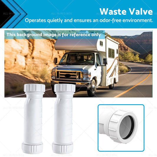 {{ 2Pcs Set Waterless Self Sealing Waste Valve Inline Trap Bath Basin Caravan RV }} - Buy Car Parts Online at {{ Kaka Auto Parts }}.