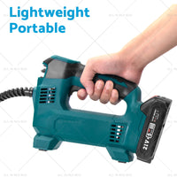 {{ Cordless Portable Tyre Inflator Pump w/ Battery Charger For Makita 18V Battery }} - Buy Car Parts Online at {{ Kaka Auto Parts }}.